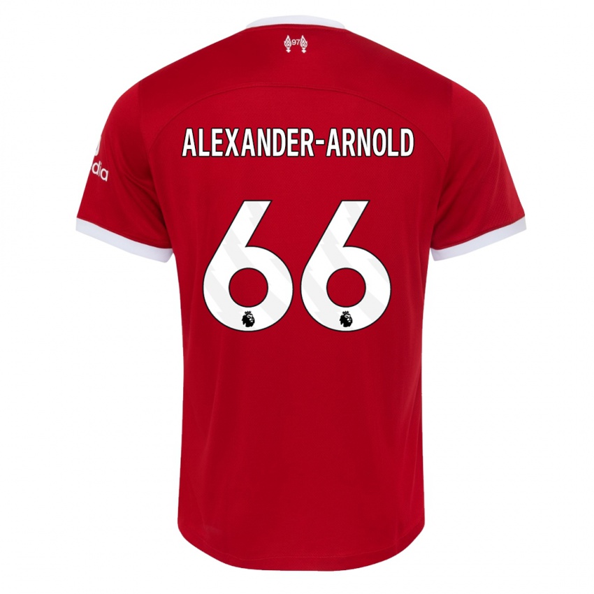 Gyermek Trent Alexander-Arnold #66 Piros Hazai Jersey 2023/24 Mez Póló Ing