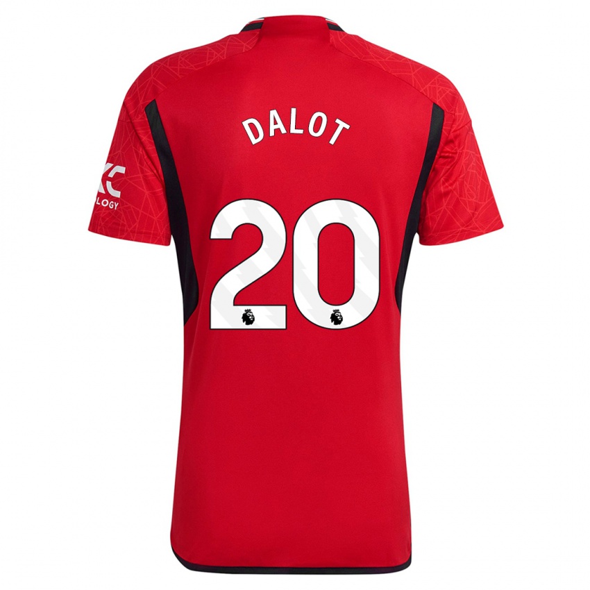 Gyermek Diogo Dalot #20 Piros Hazai Jersey 2023/24 Mez Póló Ing