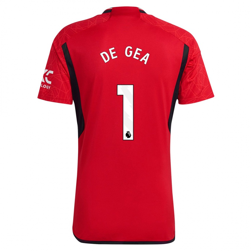 Gyermek David De Gea #1 Piros Hazai Jersey 2023/24 Mez Póló Ing