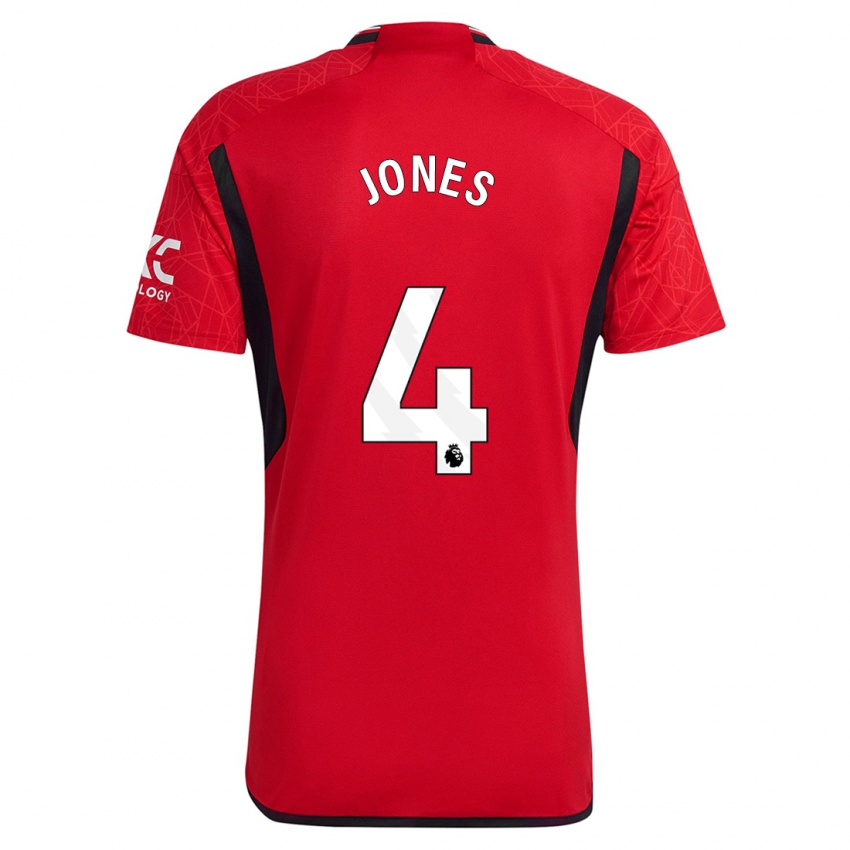 Gyermek Phil Jones #4 Piros Hazai Jersey 2023/24 Mez Póló Ing