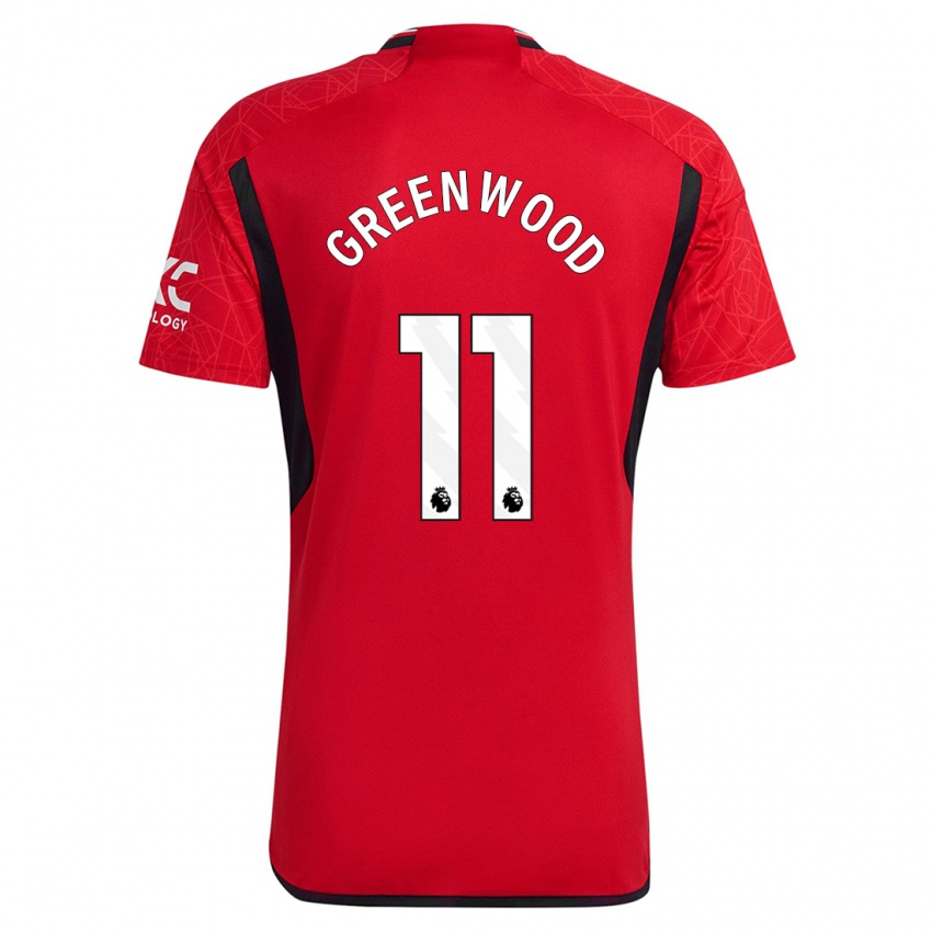 Gyermek Mason Greenwood #11 Piros Hazai Jersey 2023/24 Mez Póló Ing