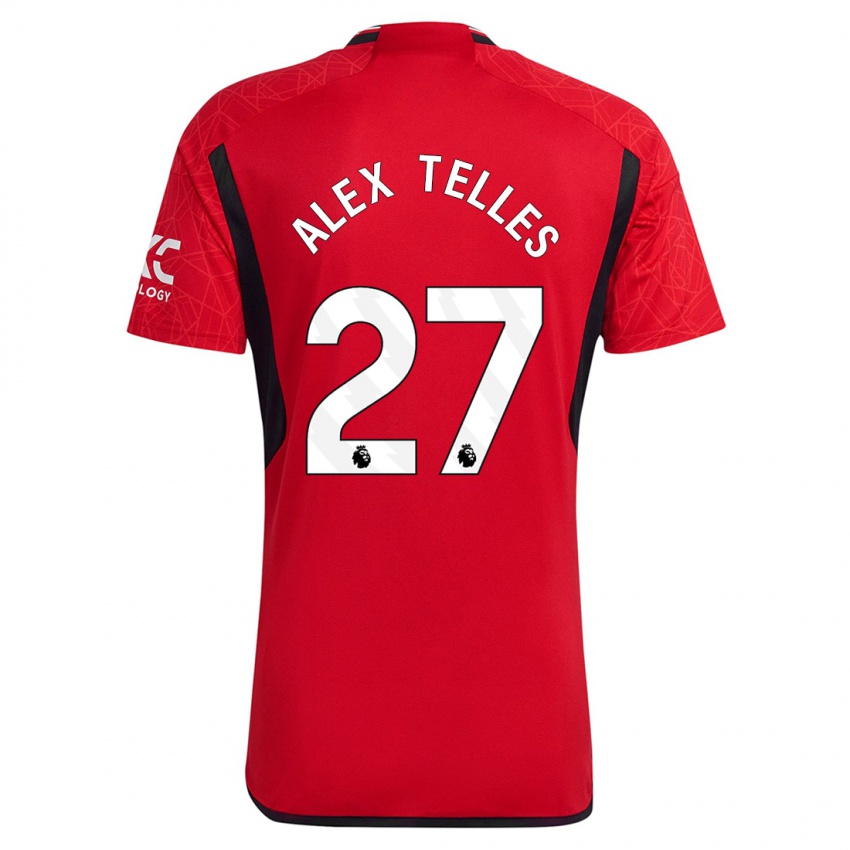 Gyermek Alex Nicolao Telles #27 Piros Hazai Jersey 2023/24 Mez Póló Ing