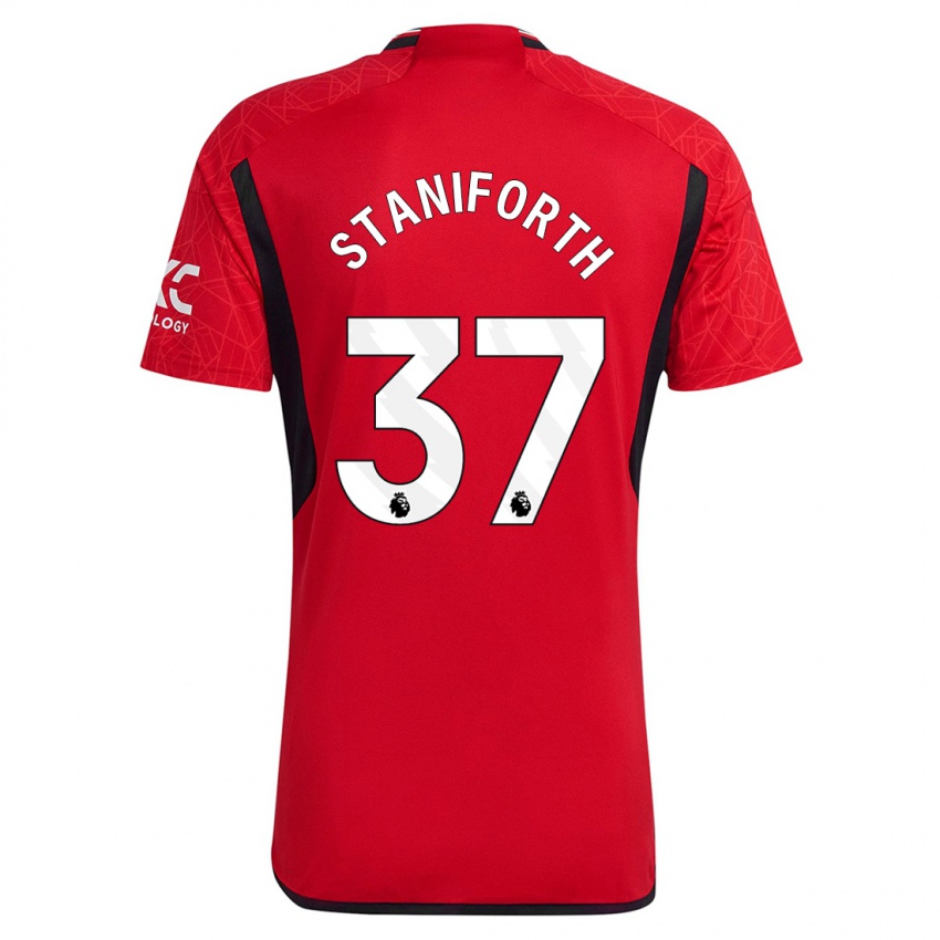 Gyermek Lucy Staniforth #37 Piros Hazai Jersey 2023/24 Mez Póló Ing