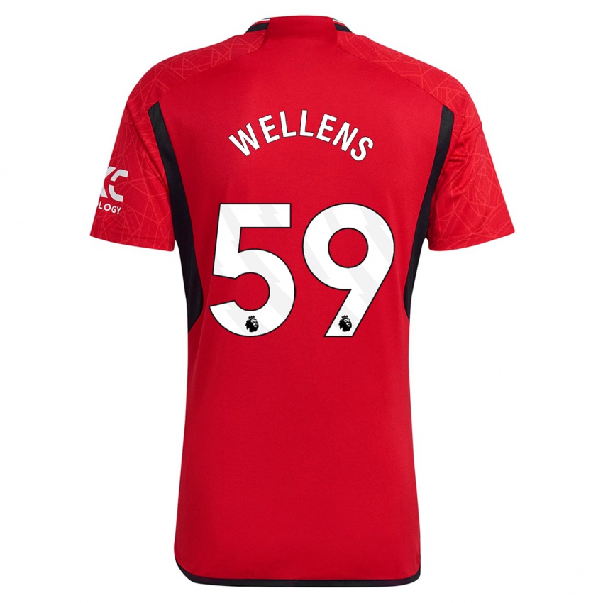 Gyermek Charlie Wellens #59 Piros Hazai Jersey 2023/24 Mez Póló Ing