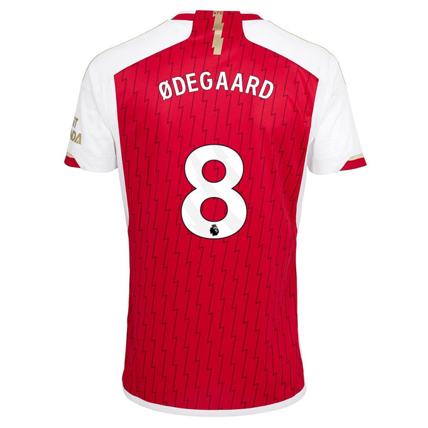 Gyermek Martin Odegaard #8 Piros Hazai Jersey 2023/24 Mez Póló Ing