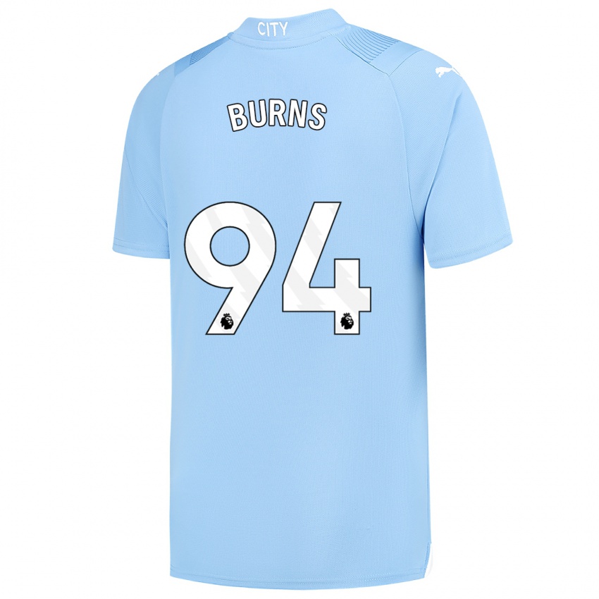 Gyermek Finley Burns #94 Világoskék Hazai Jersey 2023/24 Mez Póló Ing