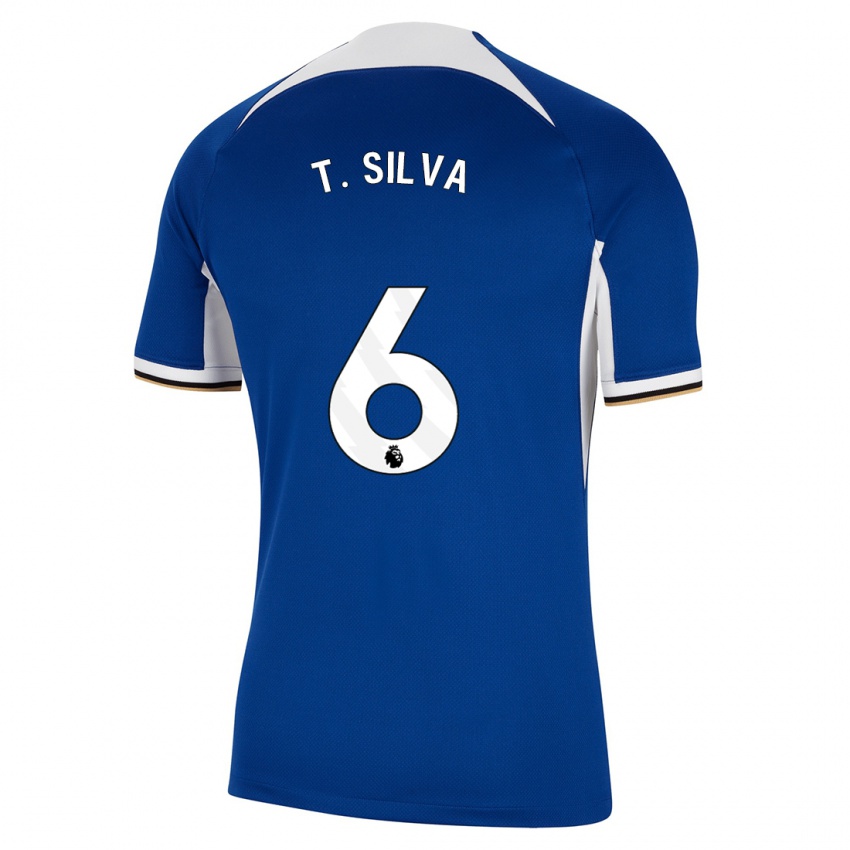 Gyermek Thiago Silva #6 Kék Hazai Jersey 2023/24 Mez Póló Ing