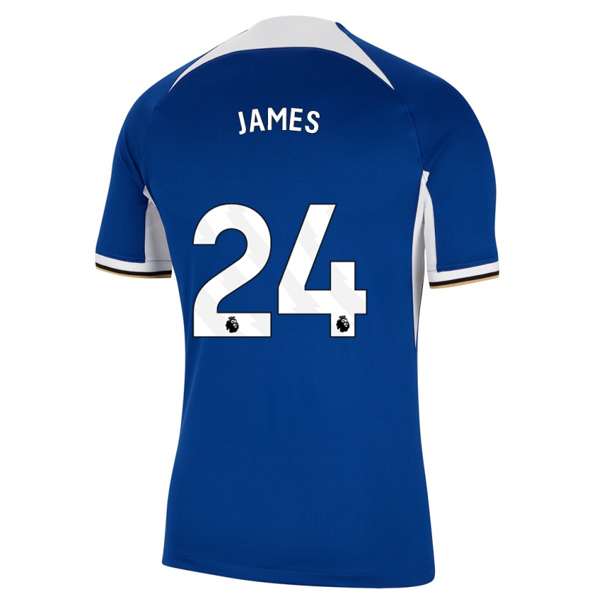 Gyermek Reece James #24 Kék Hazai Jersey 2023/24 Mez Póló Ing