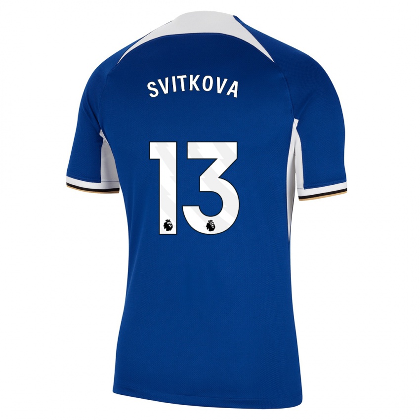 Gyermek Katerina Svitkova #13 Kék Hazai Jersey 2023/24 Mez Póló Ing