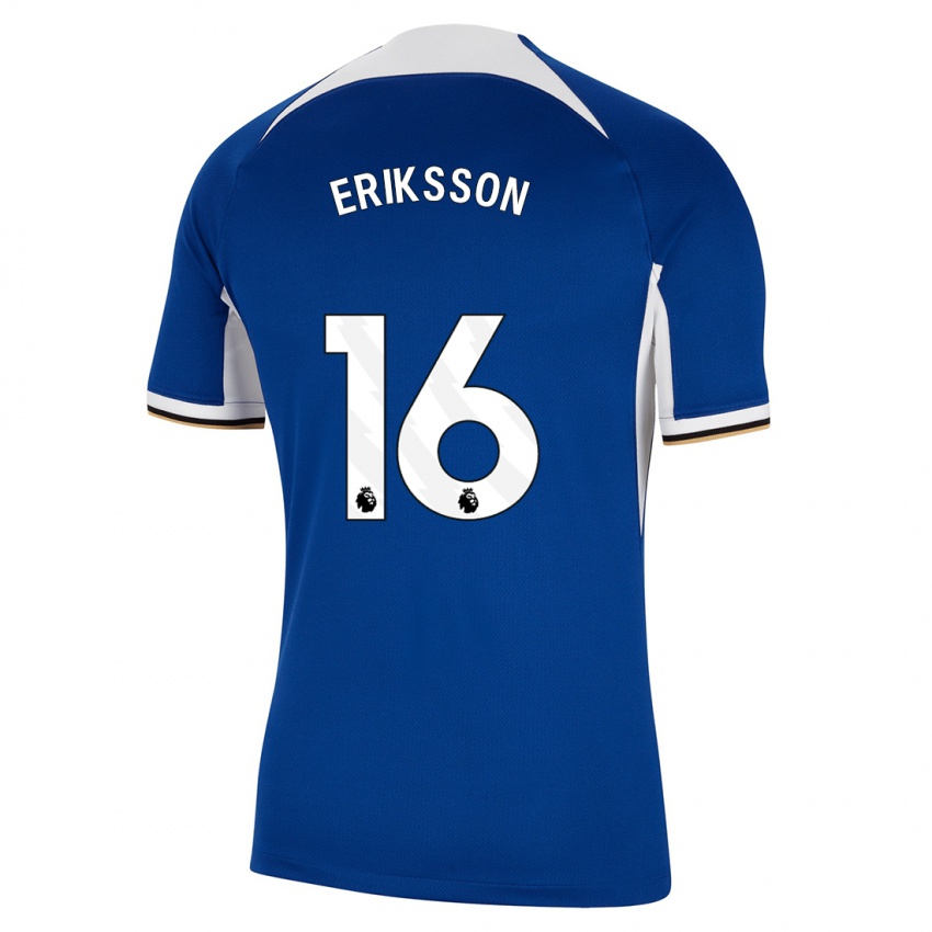 Gyermek Magdalena Eriksson #16 Kék Hazai Jersey 2023/24 Mez Póló Ing