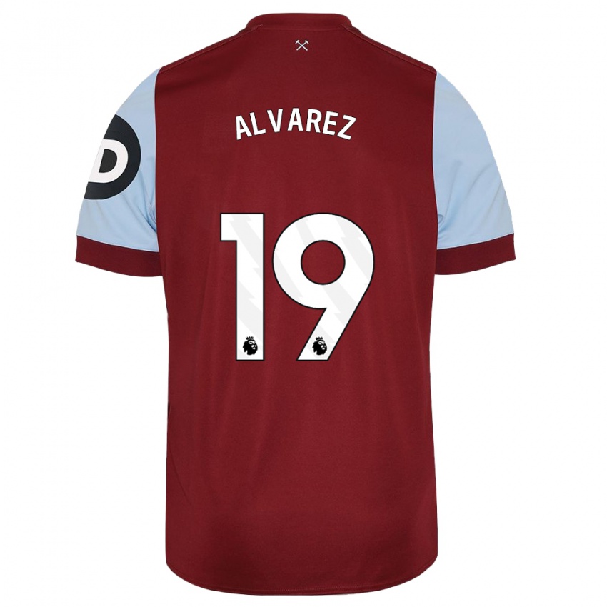 Gyermek Edson Alvarez #19 Gesztenyebarna Hazai Jersey 2023/24 Mez Póló Ing