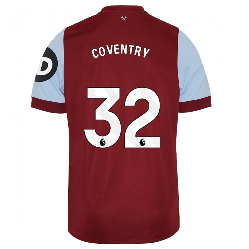Gyermek Conor Coventry #32 Gesztenyebarna Hazai Jersey 2023/24 Mez Póló Ing