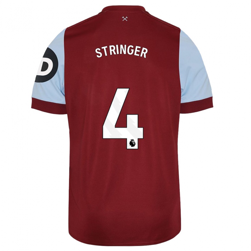 Gyermek Abbey-Leigh Stringer #4 Gesztenyebarna Hazai Jersey 2023/24 Mez Póló Ing