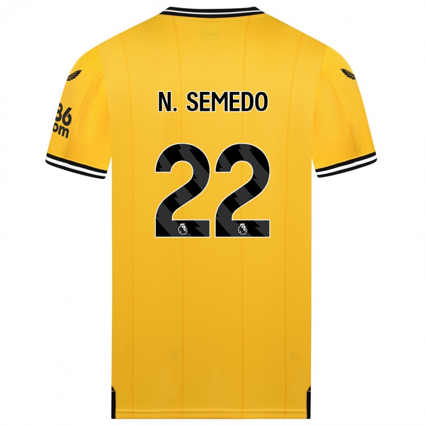 Gyermek Nelson Semedo #22 Sárga Hazai Jersey 2023/24 Mez Póló Ing