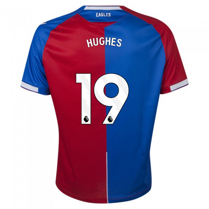 Gyermek Will Hughes #19 Piros Kék Hazai Jersey 2023/24 Mez Póló Ing