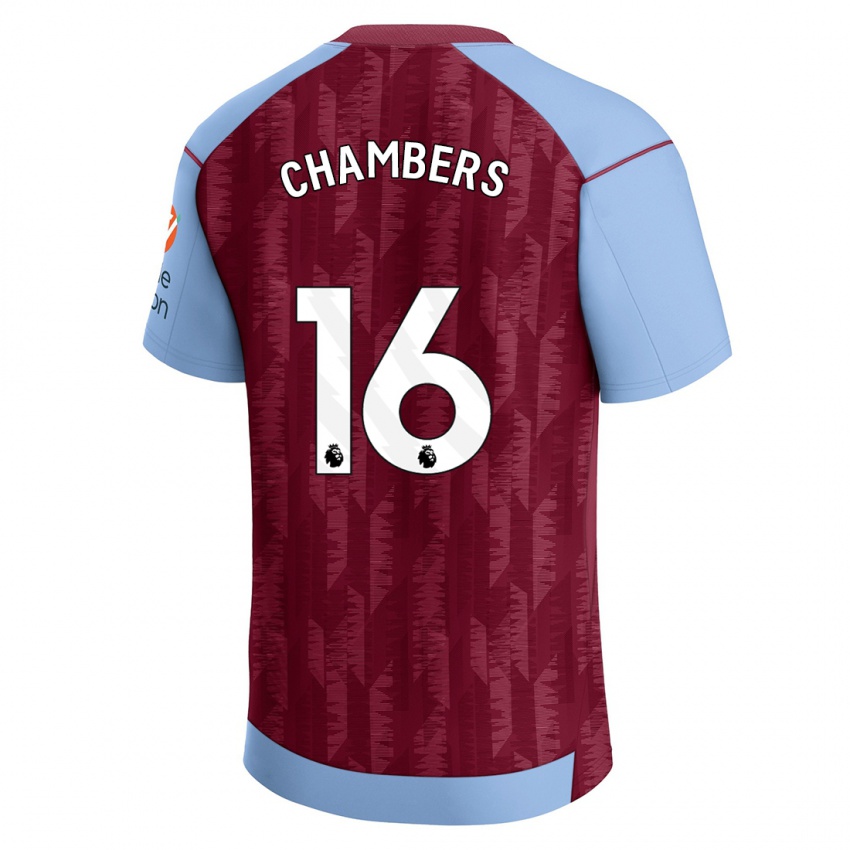 Gyermek Calum Chambers #16 Claret Blue Hazai Jersey 2023/24 Mez Póló Ing