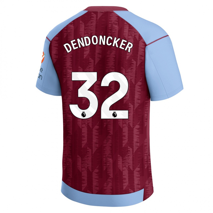 Gyermek Leander Dendoncker #32 Claret Blue Hazai Jersey 2023/24 Mez Póló Ing