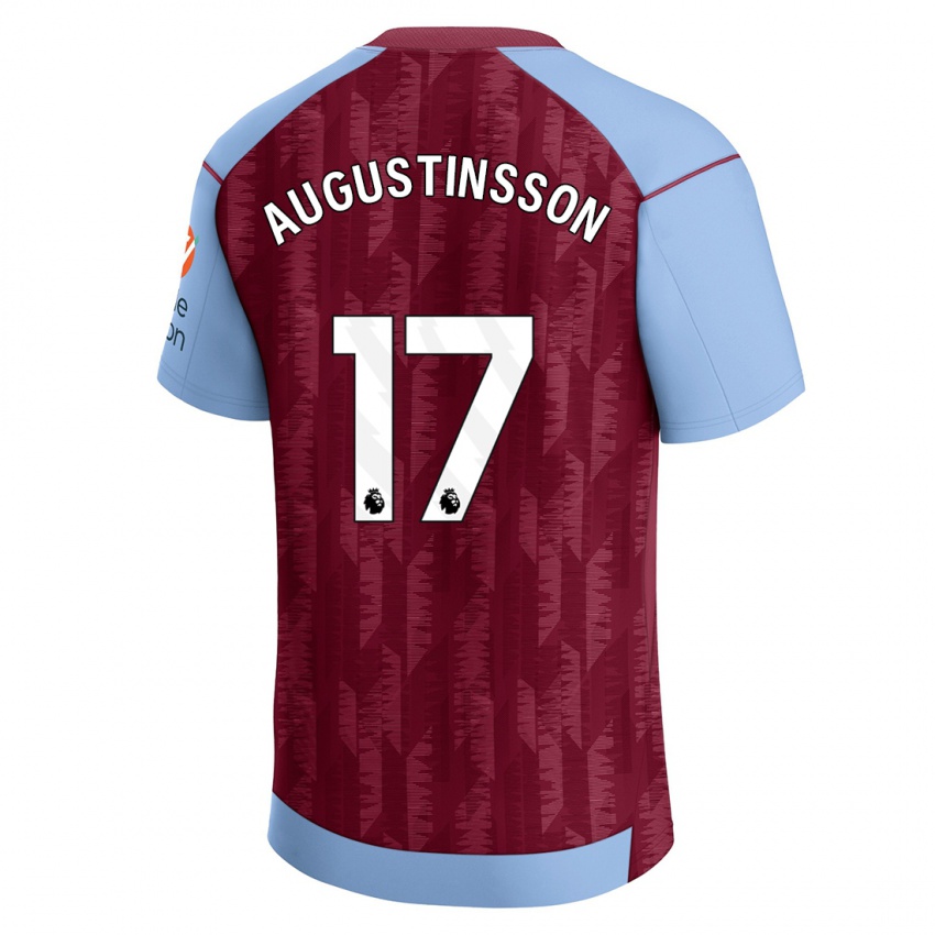 Gyermek Ludwig Augustinsson #17 Claret Blue Hazai Jersey 2023/24 Mez Póló Ing