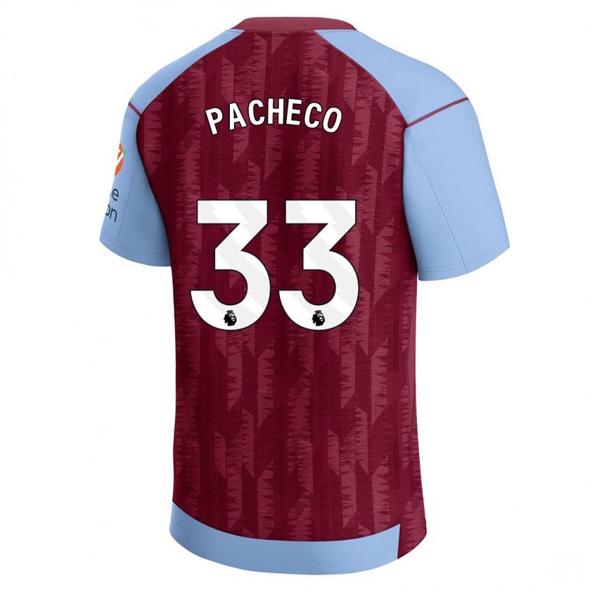 Gyermek Maz Pacheco #33 Claret Blue Hazai Jersey 2023/24 Mez Póló Ing