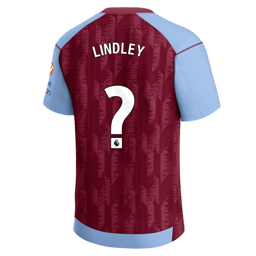 Gyermek Hayden Lindley #0 Claret Blue Hazai Jersey 2023/24 Mez Póló Ing