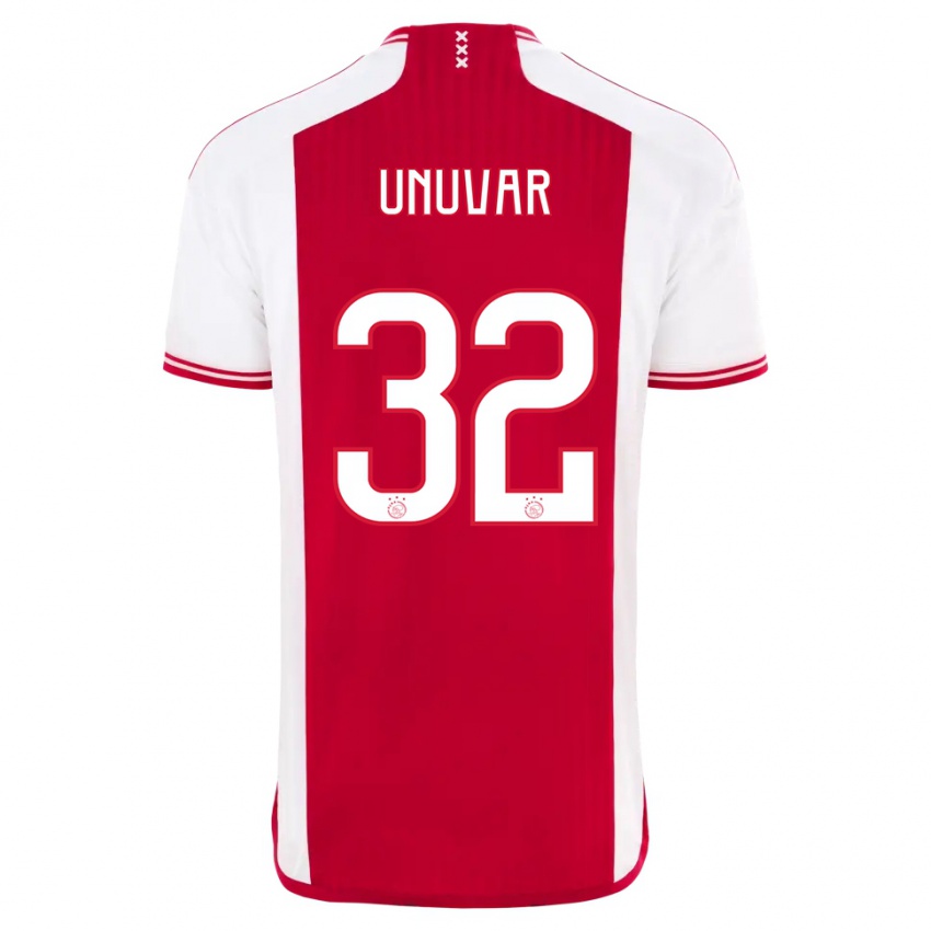 Gyermek Naci Unuvar #32 Piros Fehér Hazai Jersey 2023/24 Mez Póló Ing