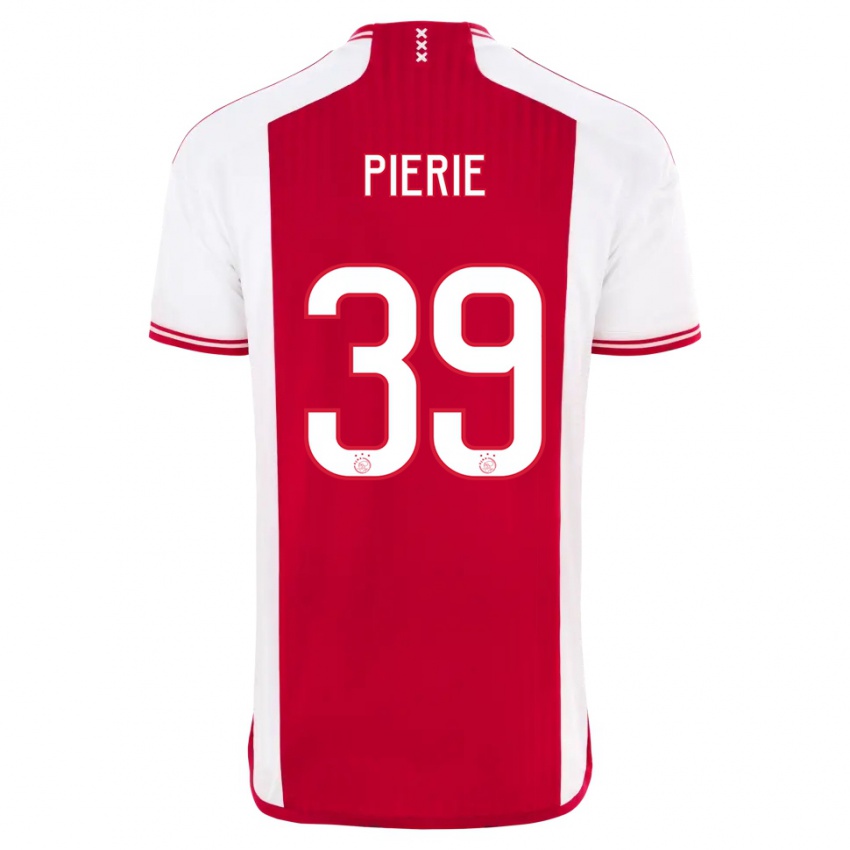 Gyermek Kik Pierie #39 Piros Fehér Hazai Jersey 2023/24 Mez Póló Ing