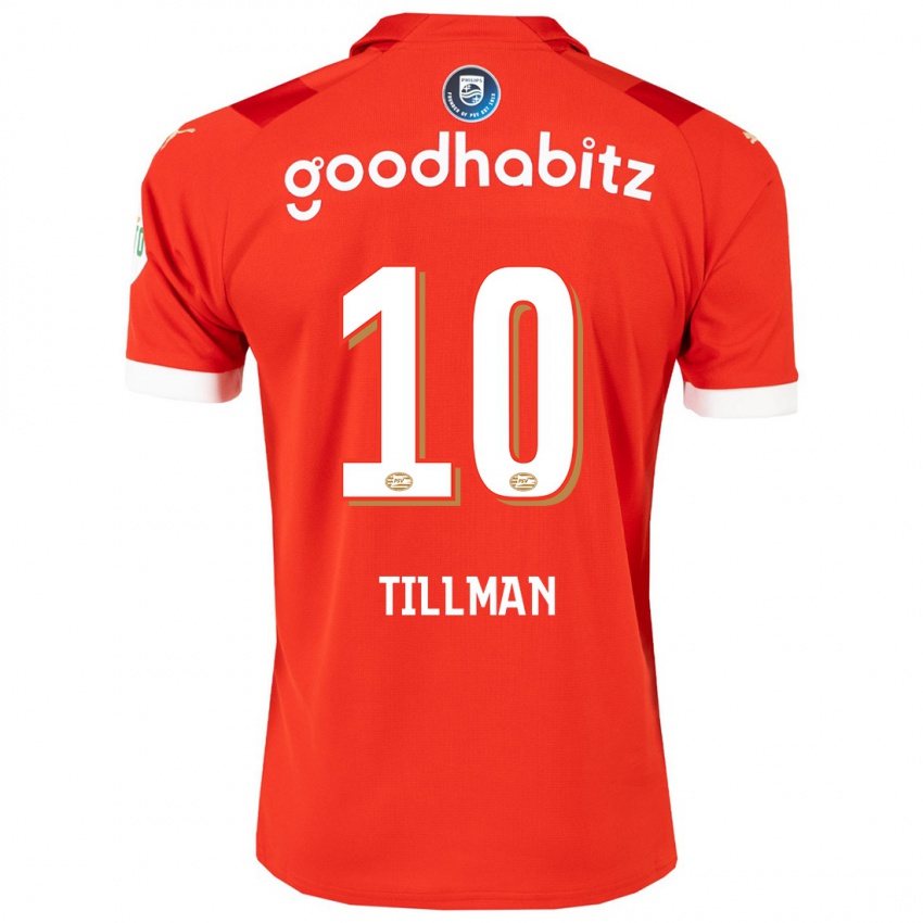 Gyermek Malik Tillman #10 Piros Hazai Jersey 2023/24 Mez Póló Ing