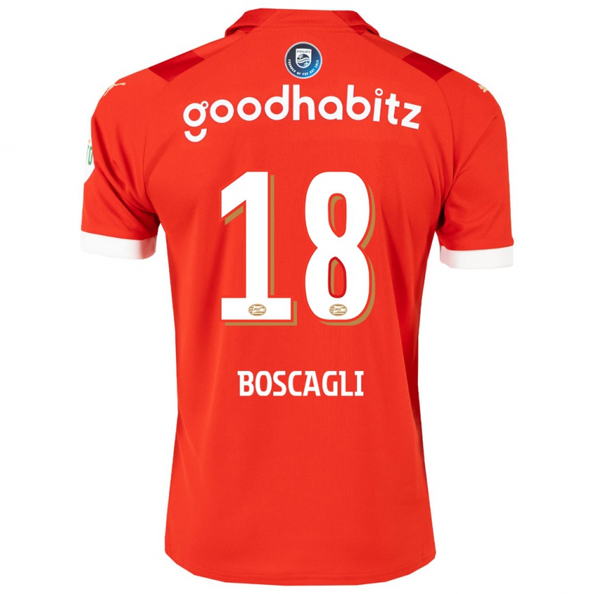 Gyermek Olivier Boscagli #18 Piros Hazai Jersey 2023/24 Mez Póló Ing