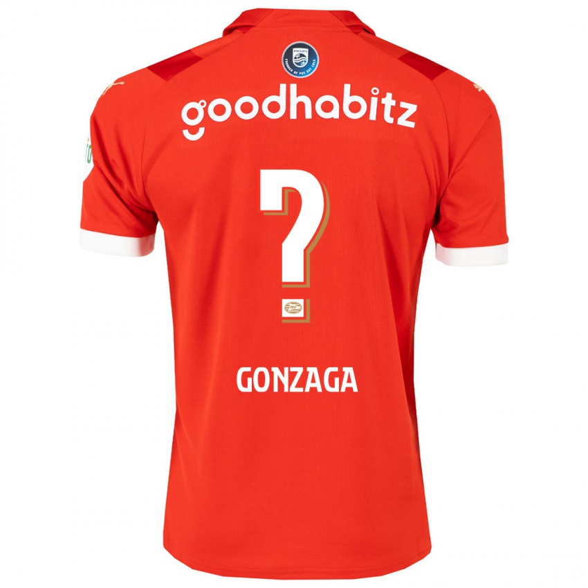 Gyermek Jamal Gonzaga #0 Piros Hazai Jersey 2023/24 Mez Póló Ing