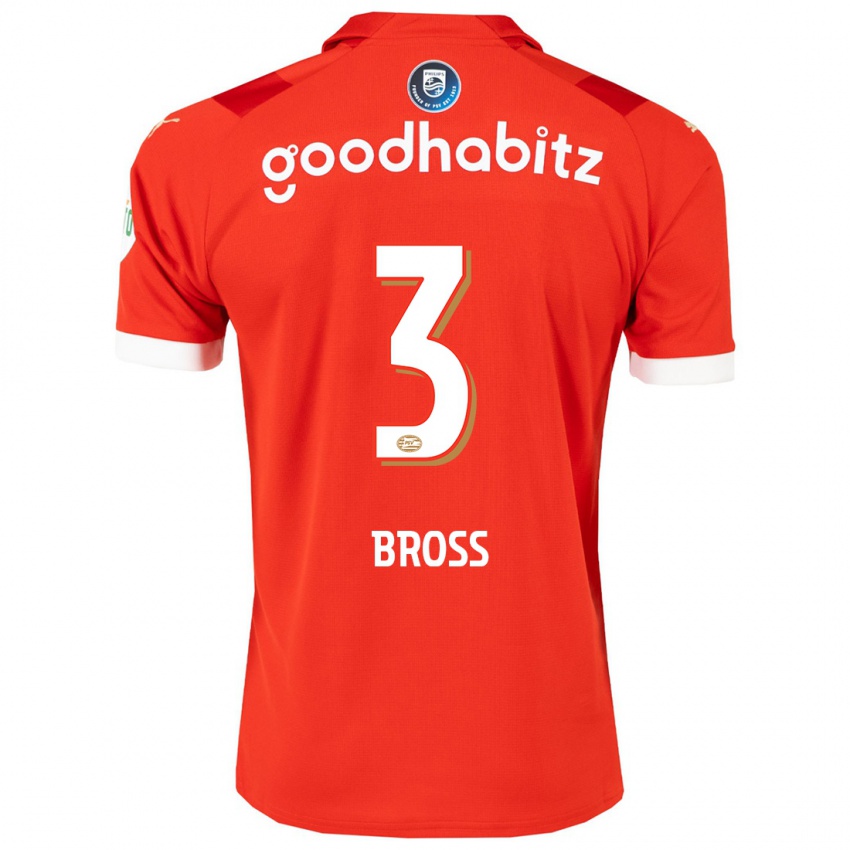 Gyermek Melanie Bross #3 Piros Hazai Jersey 2023/24 Mez Póló Ing