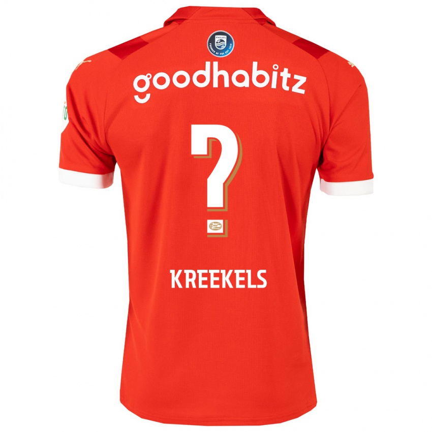 Gyermek Mees Kreekels #0 Piros Hazai Jersey 2023/24 Mez Póló Ing