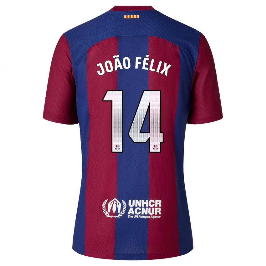 Gyermek Joao Felix #14 Piros Kék Hazai Jersey 2023/24 Mez Póló Ing