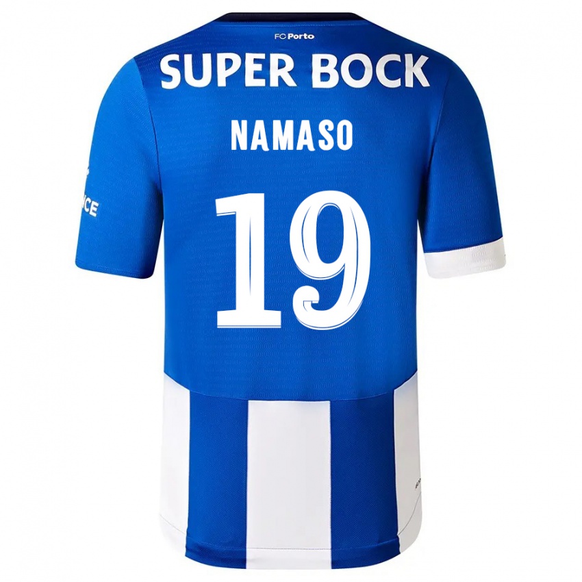 Gyermek Danny Namaso #19 Kék Fehér Hazai Jersey 2023/24 Mez Póló Ing