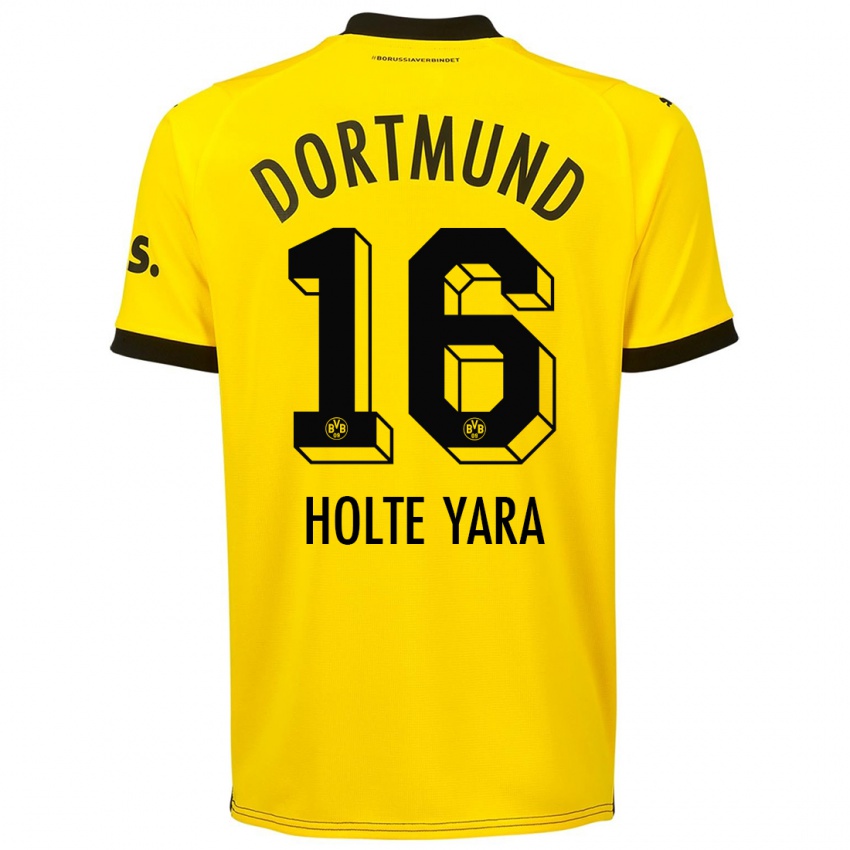 Gyermek Ten Holte Yara #16 Sárga Hazai Jersey 2023/24 Mez Póló Ing