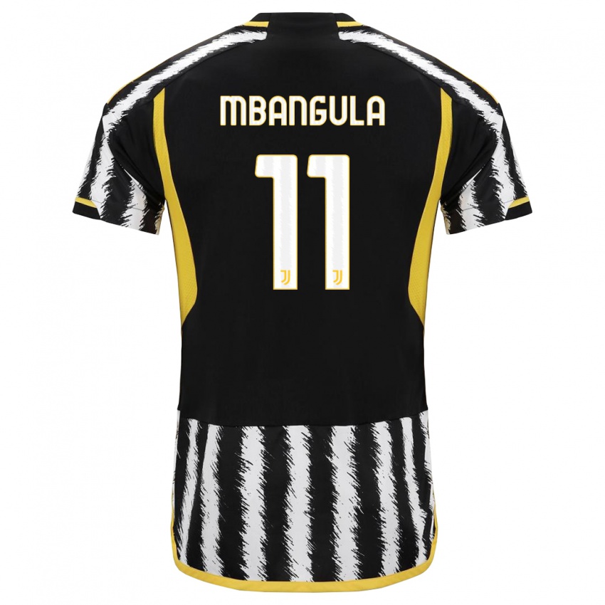 Gyermek Samuel Mbangula #11 Fekete-Fehér Hazai Jersey 2023/24 Mez Póló Ing