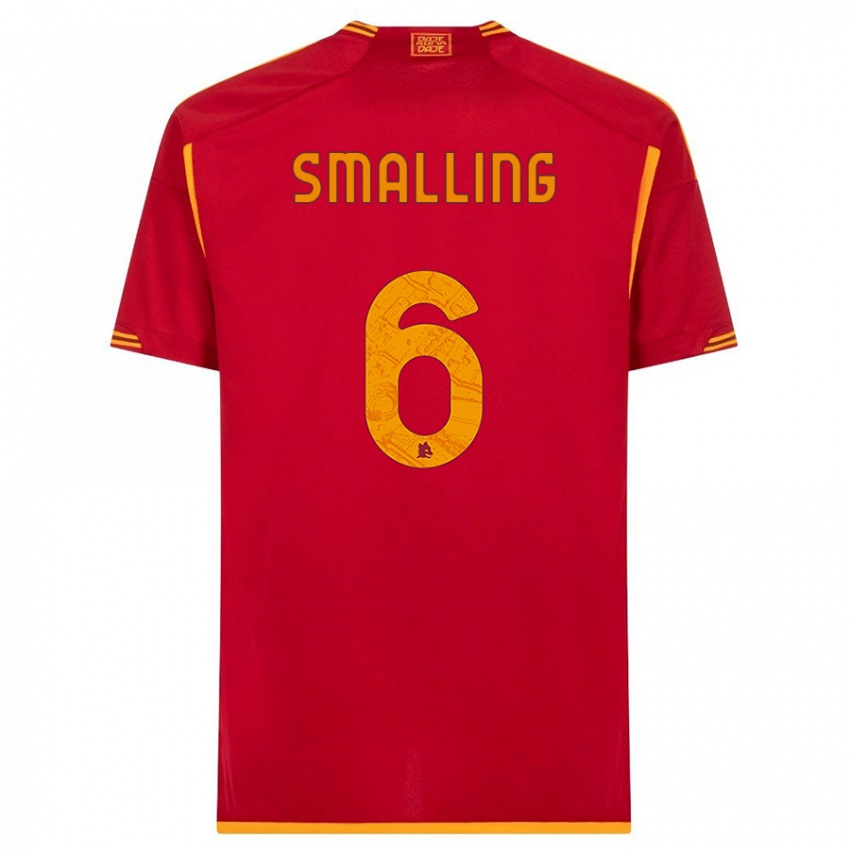 Gyermek Chris Smalling #6 Piros Hazai Jersey 2023/24 Mez Póló Ing