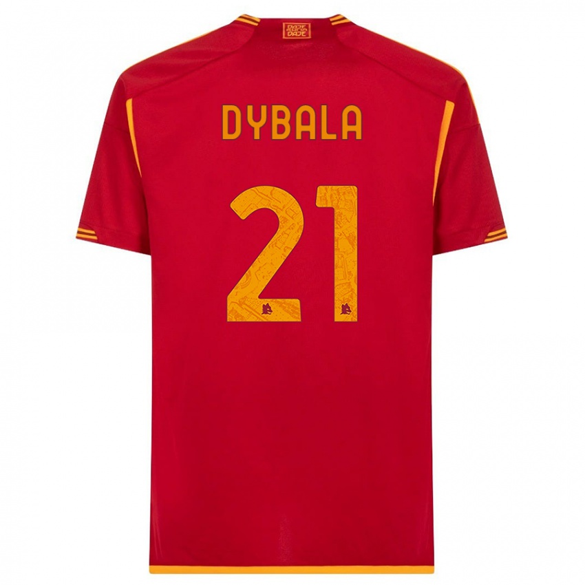 Gyermek Paulo Dybala #21 Piros Hazai Jersey 2023/24 Mez Póló Ing