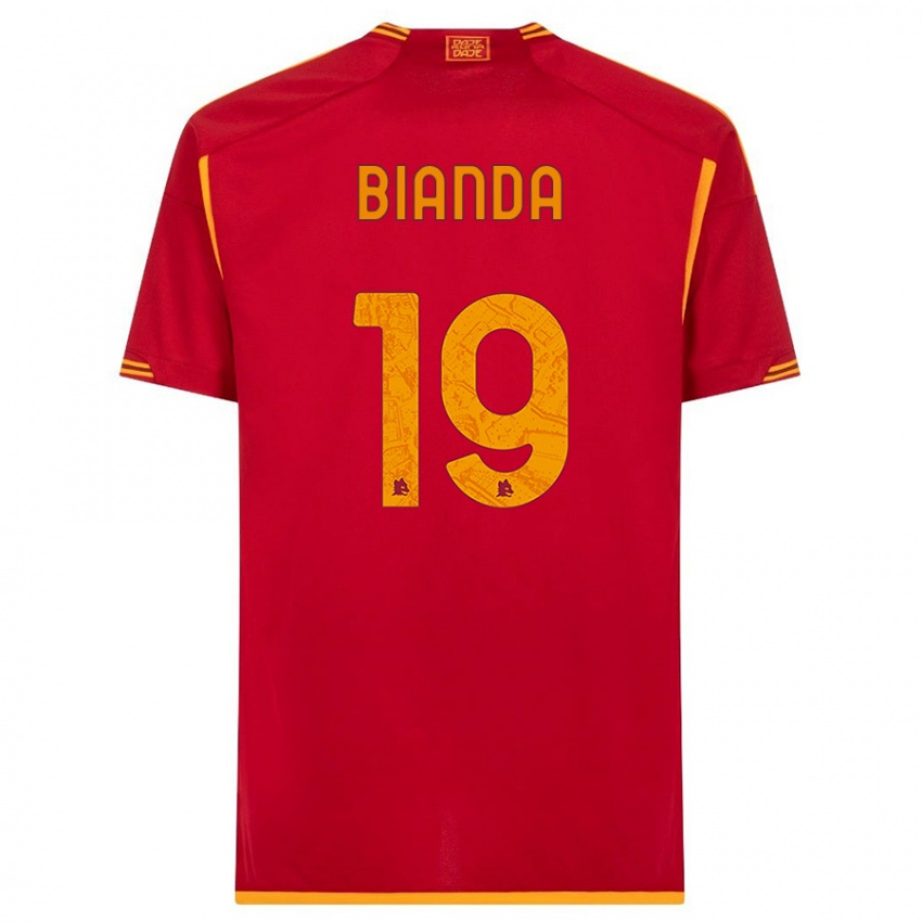 Gyermek William Bianda #19 Piros Hazai Jersey 2023/24 Mez Póló Ing