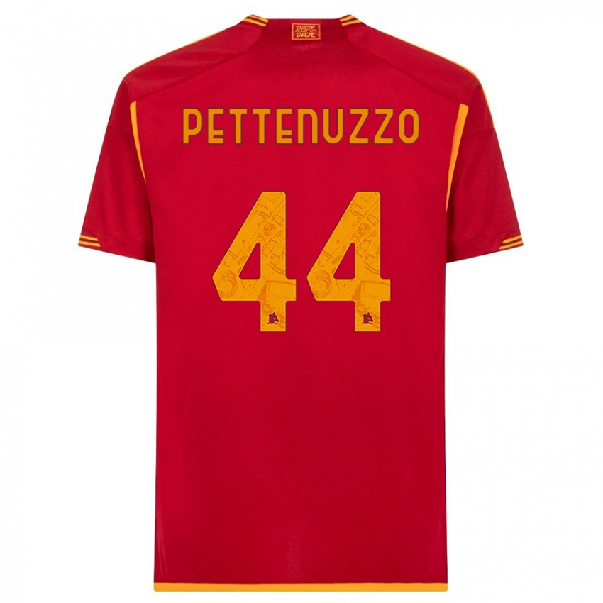 Gyermek Tecla Pettenuzzo #44 Piros Hazai Jersey 2023/24 Mez Póló Ing