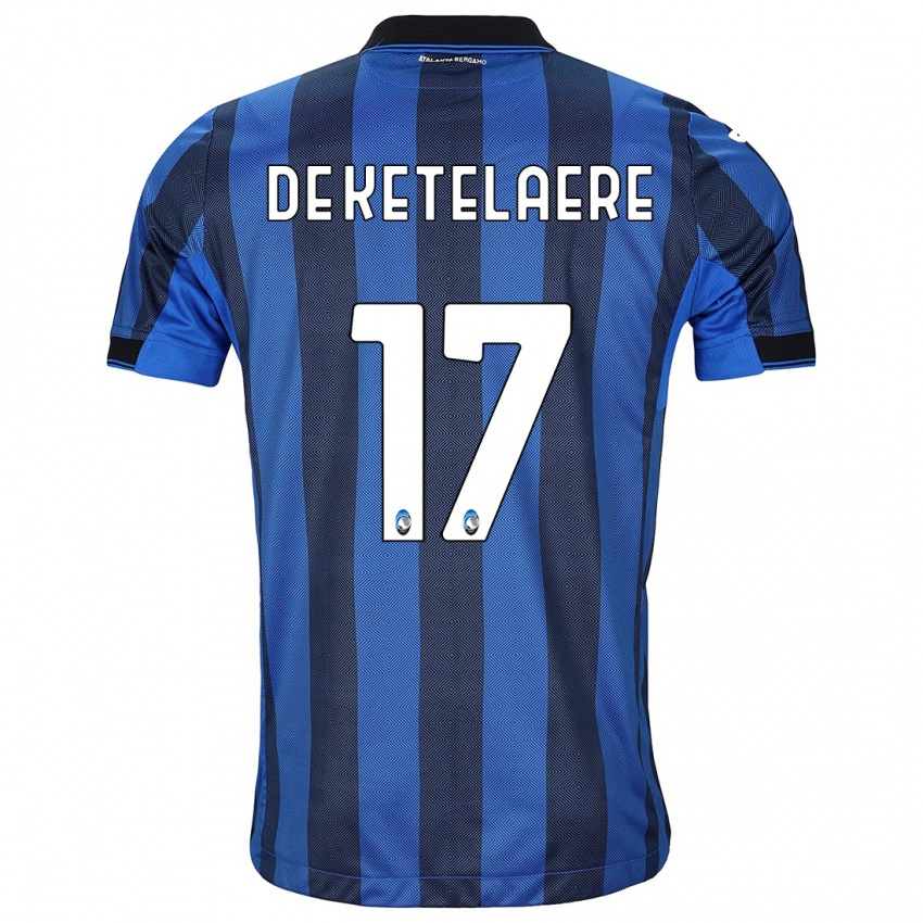 Gyermek Charles De Ketelaere #17 Fekete Kék Hazai Jersey 2023/24 Mez Póló Ing