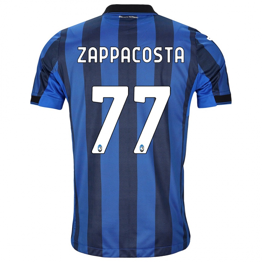 Gyermek Davide Zappacosta #77 Fekete Kék Hazai Jersey 2023/24 Mez Póló Ing