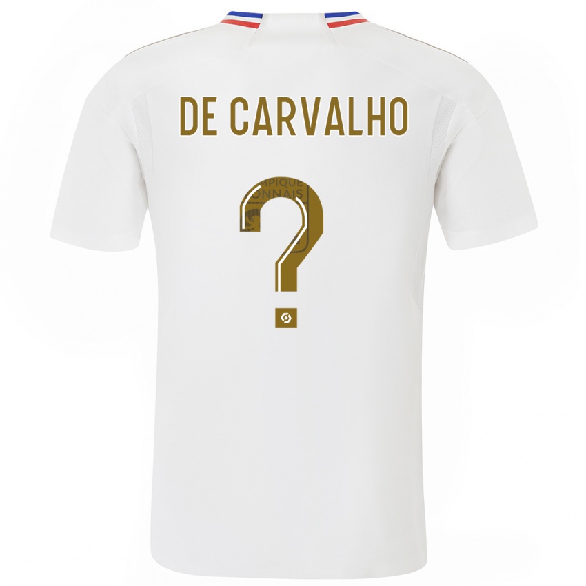 Gyermek Mathys De Carvalho #0 Fehér Hazai Jersey 2023/24 Mez Póló Ing