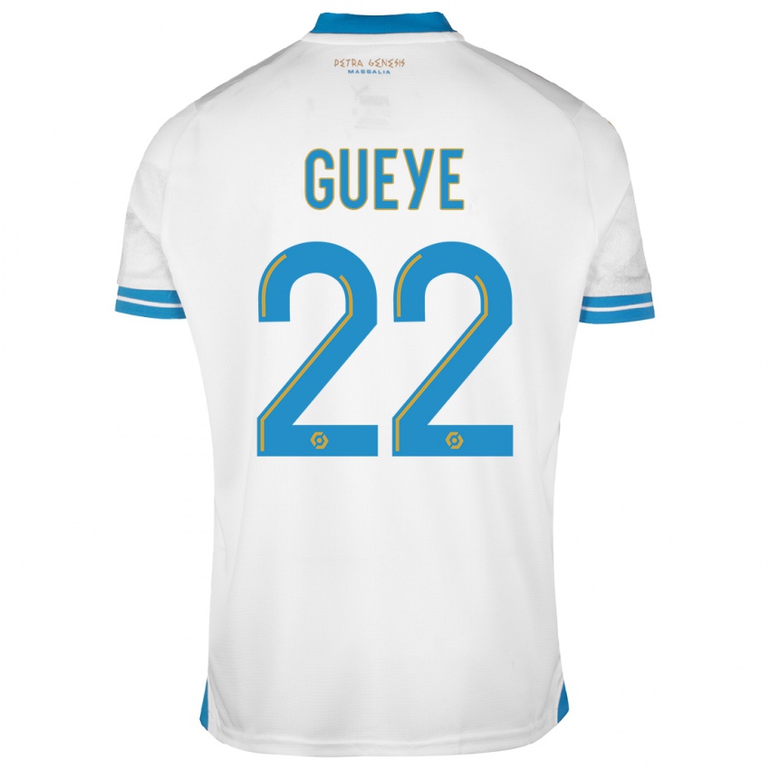 Gyermek Pape Gueye #22 Fehér Hazai Jersey 2023/24 Mez Póló Ing