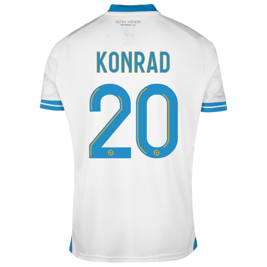 Gyermek Konrad De La Fuente #20 Fehér Hazai Jersey 2023/24 Mez Póló Ing