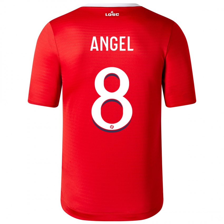 Gyermek Angel Gomes #8 Piros Hazai Jersey 2023/24 Mez Póló Ing