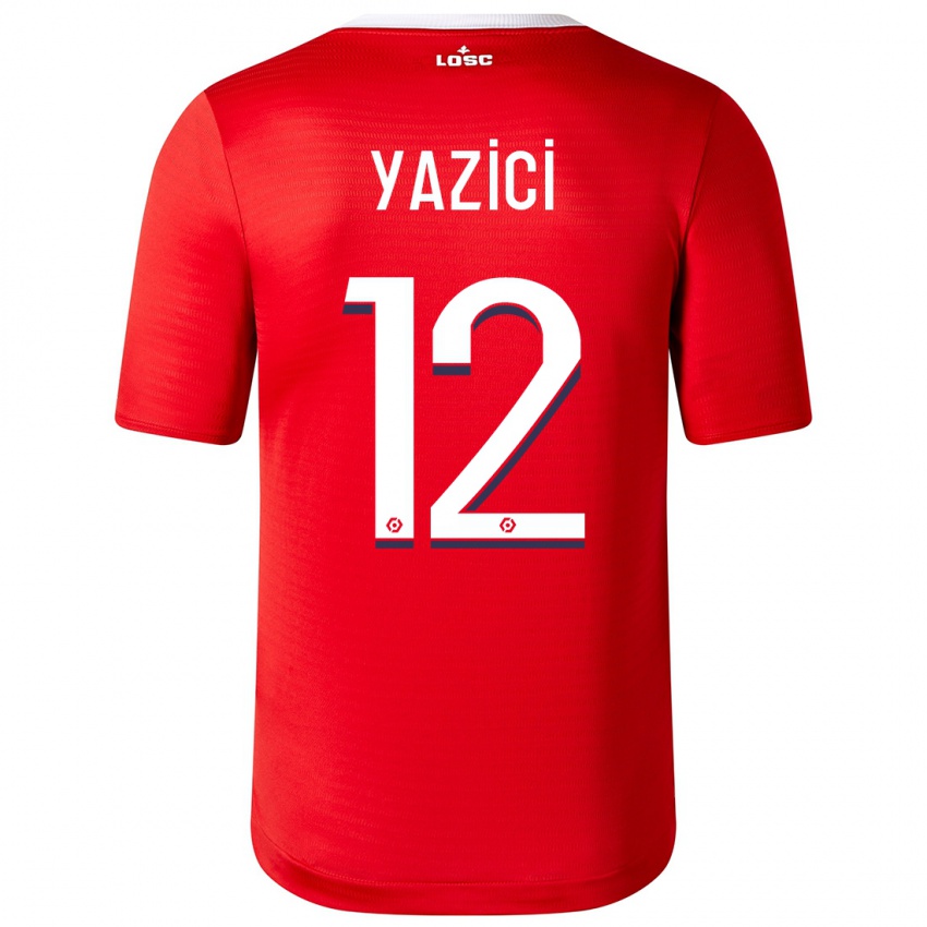 Gyermek Yusuf Yazici #12 Piros Hazai Jersey 2023/24 Mez Póló Ing
