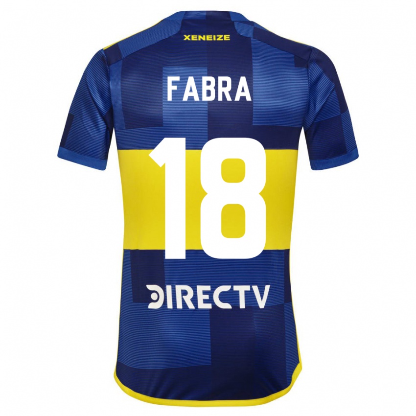 Gyermek Frank Fabra #18 Sötétkék Sárga Hazai Jersey 2023/24 Mez Póló Ing