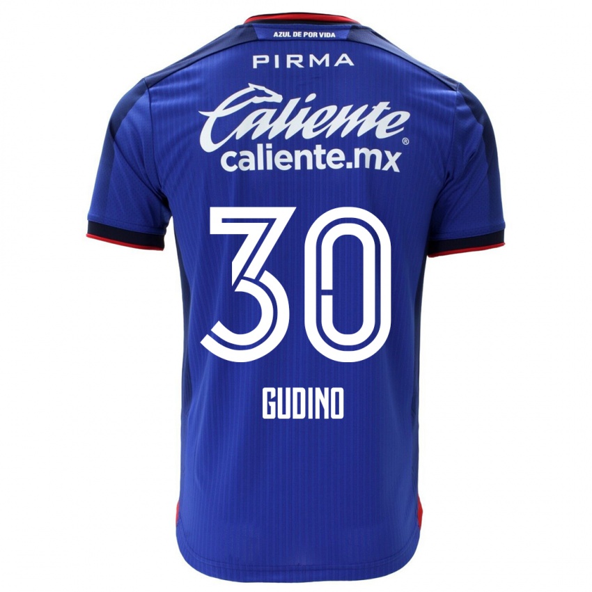 Gyermek Andres Gudino #30 Kék Hazai Jersey 2023/24 Mez Póló Ing