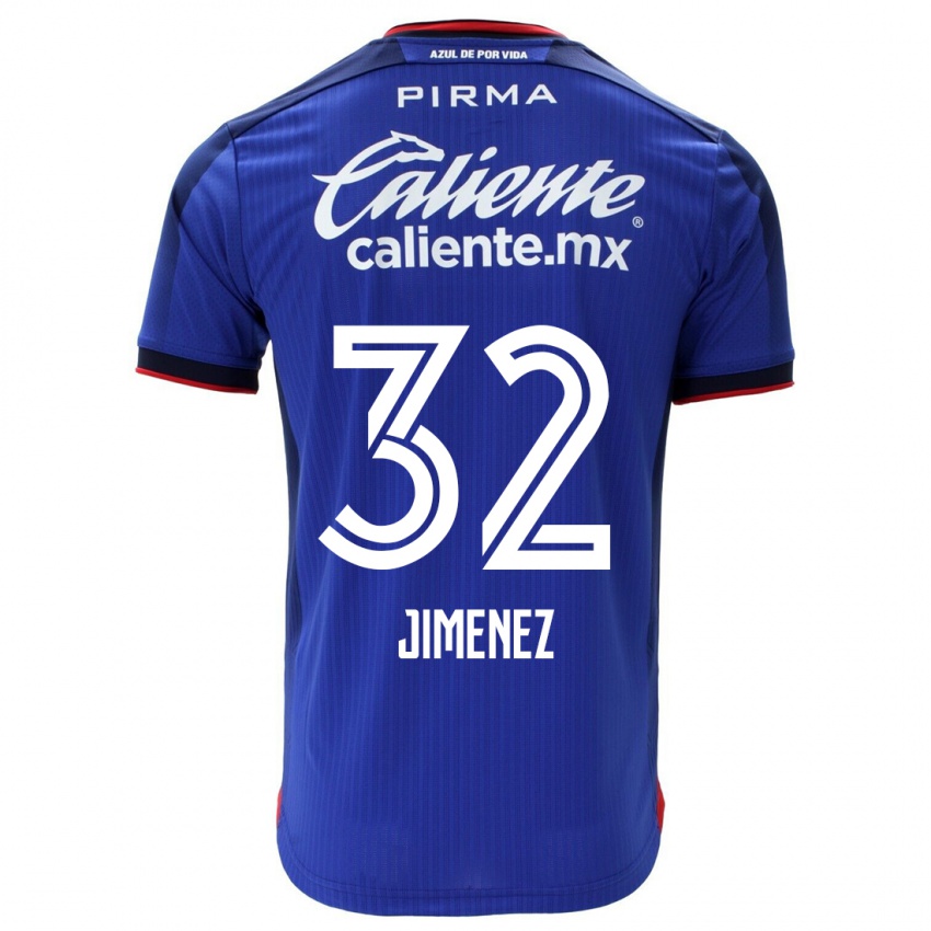 Gyermek Cristian Jimenez #32 Kék Hazai Jersey 2023/24 Mez Póló Ing