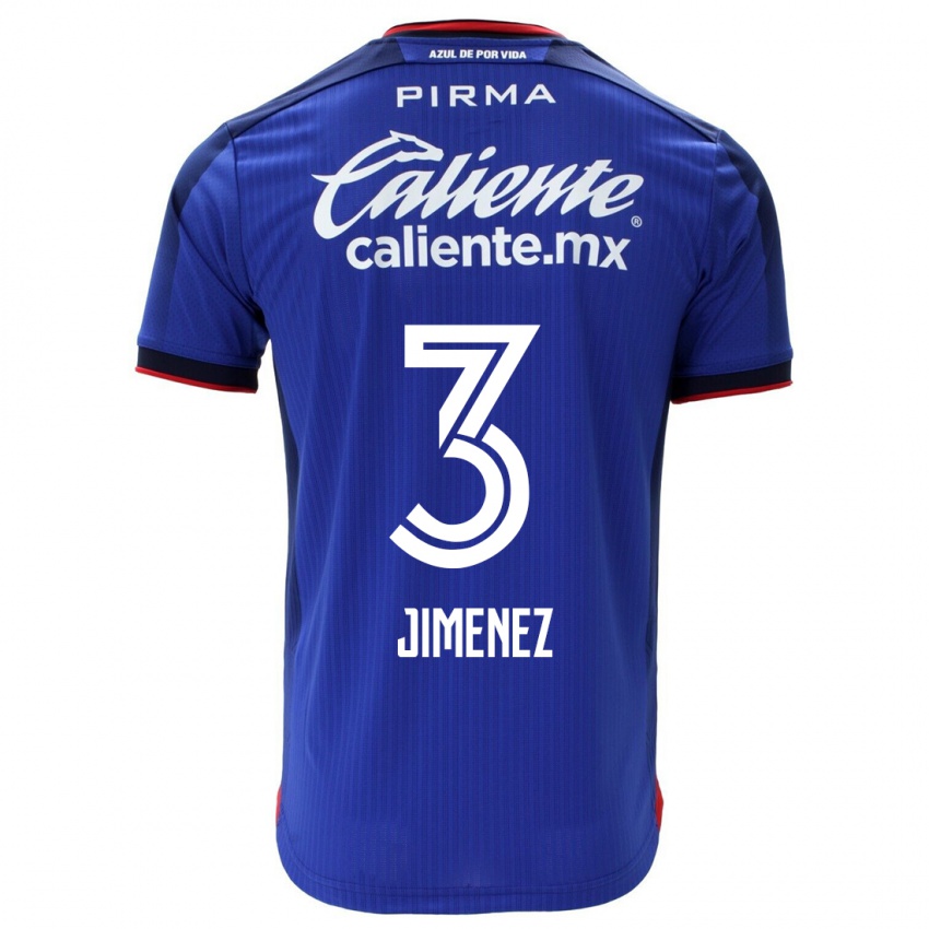 Gyermek Jaiber Jimenez #3 Kék Hazai Jersey 2023/24 Mez Póló Ing